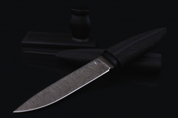 Авторский нож "Перо" Клинок Дамаск. Дерево Граб.